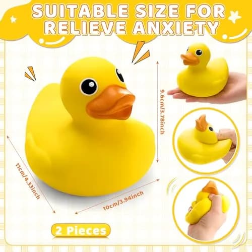 Hungdao Duck Foam Ball Slow Rebound PU Duck Squeeze Toy 12cm (4.72 inches) | Non-Toxic & BPA-Free Sensory Toy thumbnail 2