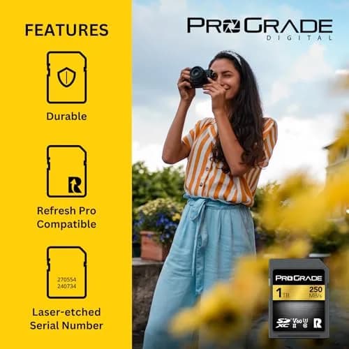 ProGrade Digital Gold SDXC UHS-II V60 Memory Card 1TB (1000 GB) | Professional Speed for 4K Video & High-Res Photos thumbnail 4