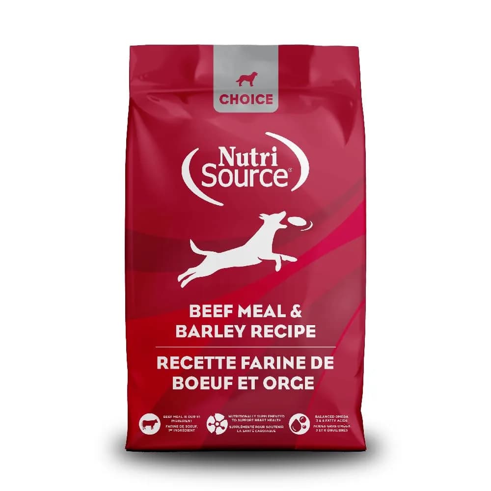 NutriSource Choice Beef & Barley Dog Food 40lb | Probiotics & Wholesome Nutrition - main product image