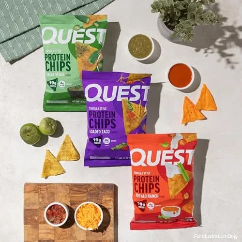 Quest Nutrition Tortilla Style Protein Chips Game Day Variety Pack 12 Count (384g/13.2oz) | High Protein, Low Carb Snack thumbnail 4