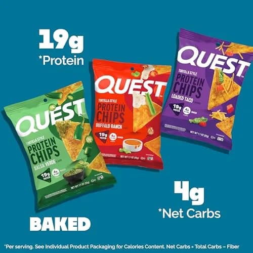 Quest Nutrition Tortilla Style Protein Chips Game Day Variety Pack 12 Count (384g/13.2oz) | High Protein, Low Carb Snack thumbnail 2
