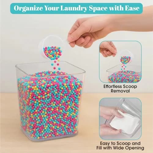 Yafur LLC 2+1 Laundry Pods Container & Dryer Sheet Holder Set | Modern Laundry Organization thumbnail 4
