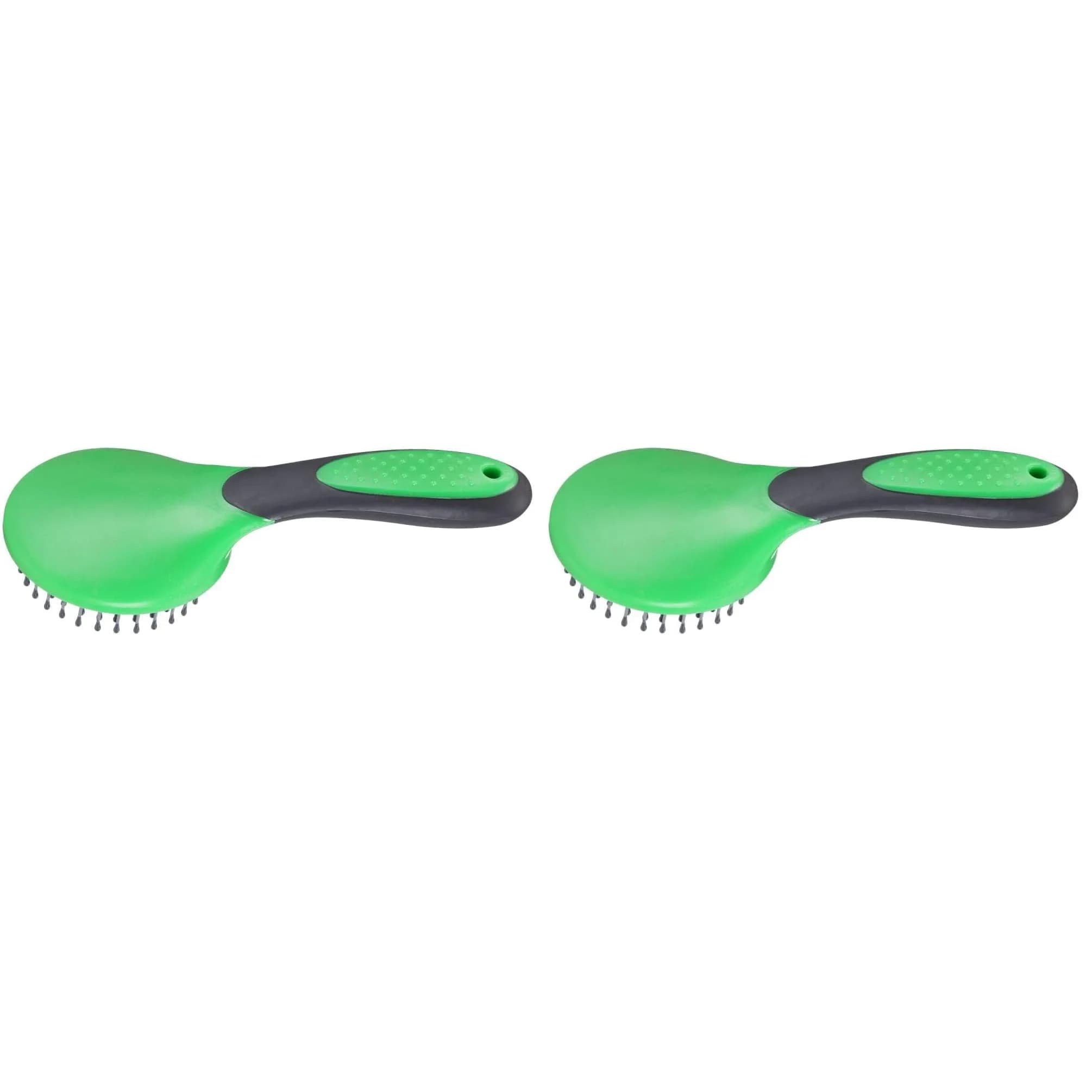 Tough 1 Great Grip Mane and Tail Brush 2-Pack Neon Green | Detangles Horse Hair Easily - main product image