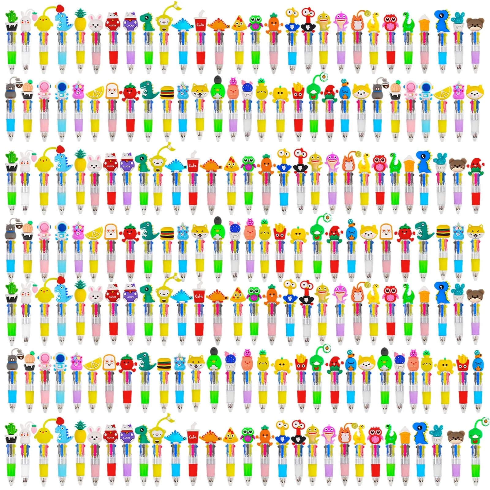 CZWZ Halloween Beadable Pens Set with Silicone Beads & Tassels, 8 Count, Black/Green/Purple/Orange — 200Pcs
