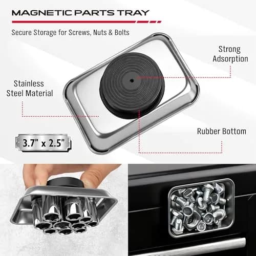 SEDY 4-Piece Magnetic Pickup Tools Set: 31in Telescoping Stick (78.7cm), 25in Pen Magnet (63.5cm), 20in Flexible Stick (50.8cm) | Workshop & Garage Essentials thumbnail 6