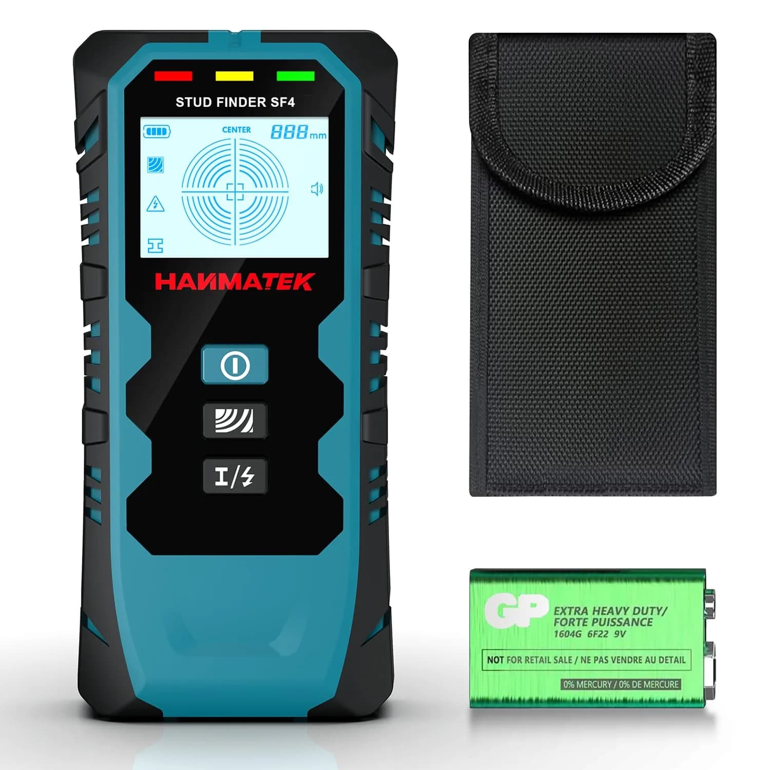 HANMATEK SF4 Stud Finder Wall Scanner | 5-in-1 Multifunction Detector with HD LCD Display - main product image