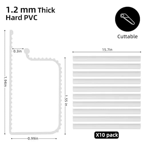 Yecaye 157in Cable Management Cord Organizer, White | Under Desk Cord Cover & Organizer thumbnail 2