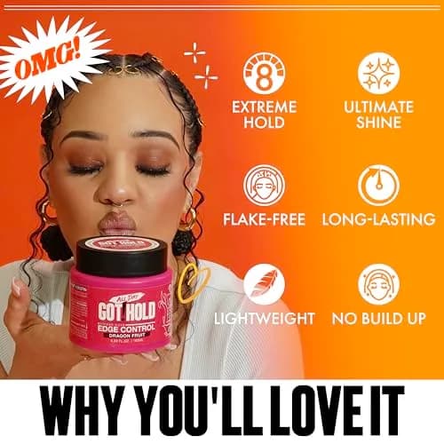 ALL DAY GOT HOLD Extreme Hold Cactus Extract Edge Control, 100ml | Lasting Style & Shine for Natural & Textured Hair thumbnail 5