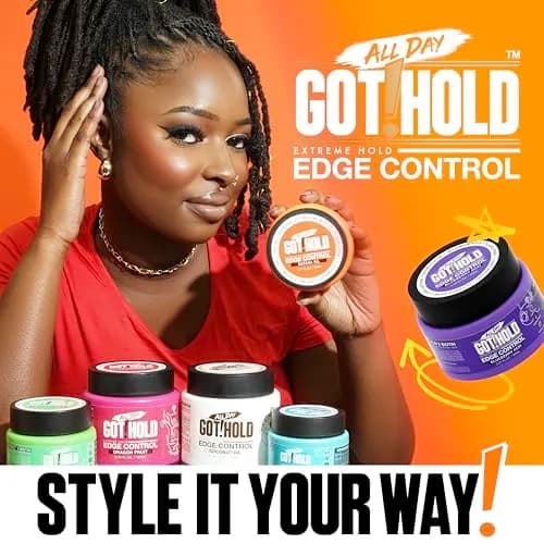 ALL DAY GOT HOLD Extreme Hold Cactus Extract Edge Control, 100ml | Lasting Style & Shine for Natural & Textured Hair thumbnail 2