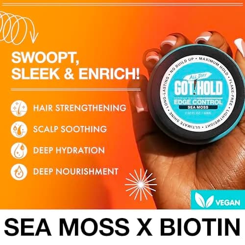 ALL DAY GOT HOLD Extreme Hold Sea Moss Edge Control 100ml | Strong, Flake-Free, Vegan thumbnail 3