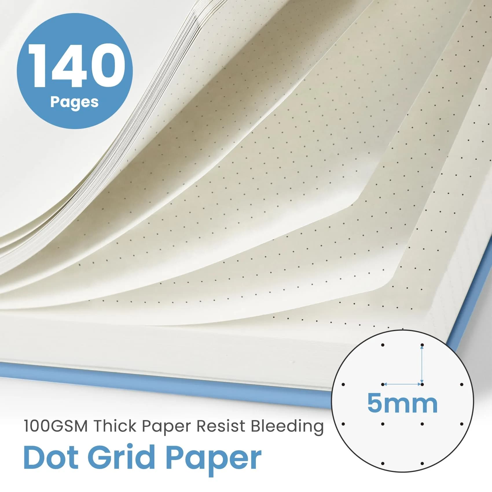 Taja Dotted Spiral Journal Notebook A5 (5.7" x 7.9") | Acid-Free Paper for Journaling & Note Taking thumbnail 2