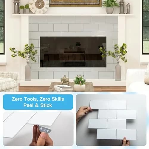 Art3d Subway Peel and Stick Backsplash 12.6 x 10.6 in Thickened Design | Modern White Tile for Kitchen & Bathroom thumbnail 8