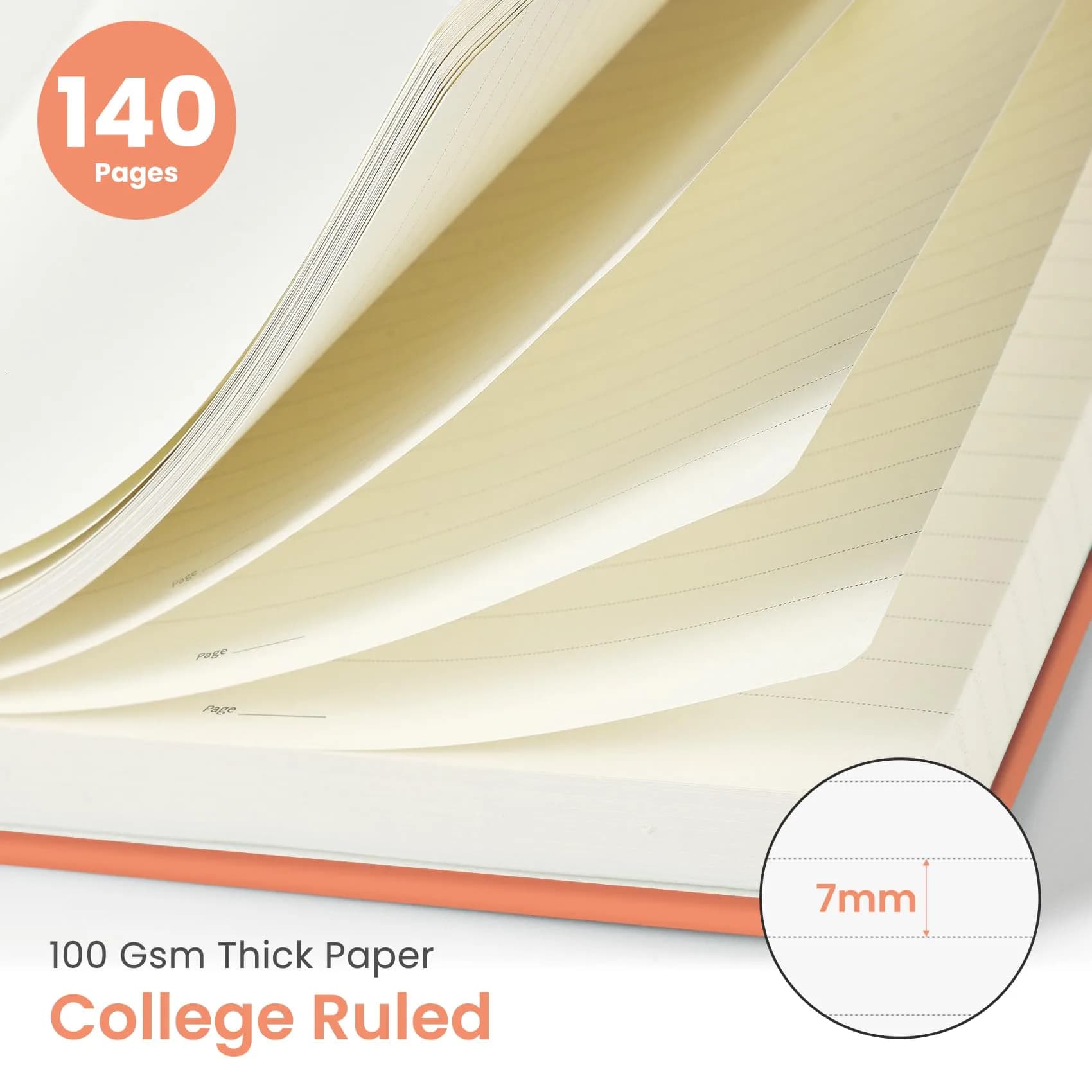 Taja Lined Spiral Journal Notebook A5 (5.7" x 7.9") | Quality Paper for Study & Work thumbnail 2