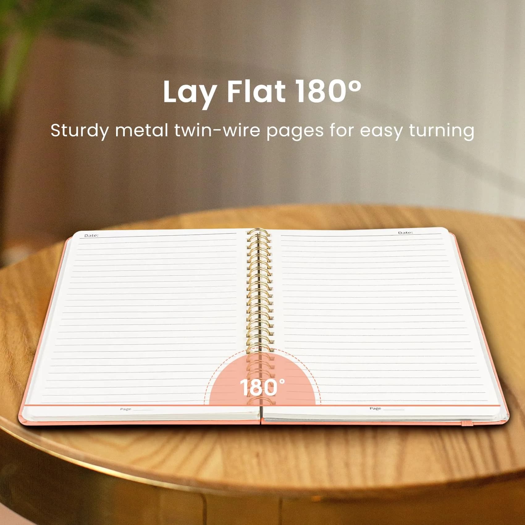 Taja Lined Spiral Journal Notebook A5 (5.7" x 7.9") | Quality Paper for Study & Work thumbnail 4