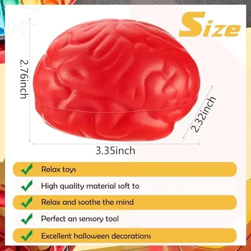 Hungdao Anatomy Heart Brain Stress Toy Set Foam Squeeze Balls 10.99cm (4.33in) x 7.70cm (3.03in) x 5.51cm (2.17in) | PU Foam thumbnail 5