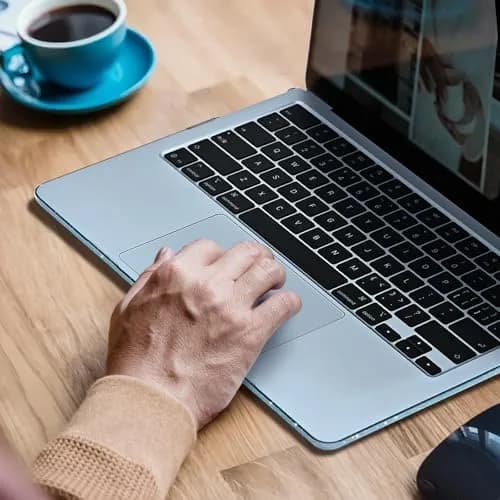 EooCoo Sparkly Case for MacBook Air 13 inch M5/M4/M3/M2 2026-2022 | Sky Blue, Ultra-Thin & Scratch-Resistant thumbnail 8