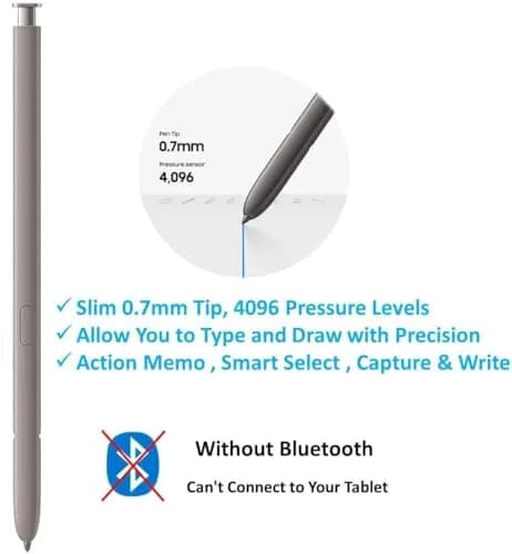TYHJ S Pen for Galaxy S24 Ultra 5G Stylus Pen 0.7mm Nib | Touch Screen Replacement Pen (Violet) thumbnail 2