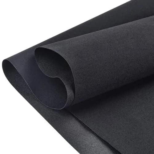 TeeLiy Waterproof Canvas Fabric 600D Upholstery Outdoor Fabric 1 Yard Black 112 cm (36 x 58 inches) | Heavy Duty Ripstop Sewing Cloth thumbnail 1
