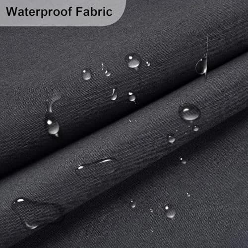 TeeLiy Waterproof Canvas Fabric 600D Upholstery Outdoor Fabric 1 Yard Black 112 cm (36 x 58 inches) | Heavy Duty Ripstop Sewing Cloth thumbnail 2