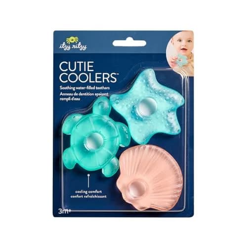 Itzy Ritzy Water-Filled Teethers for Teething Relief, Set of 3 (Seaside) | BPA-Free Silicone, Chills for Comfort thumbnail 7