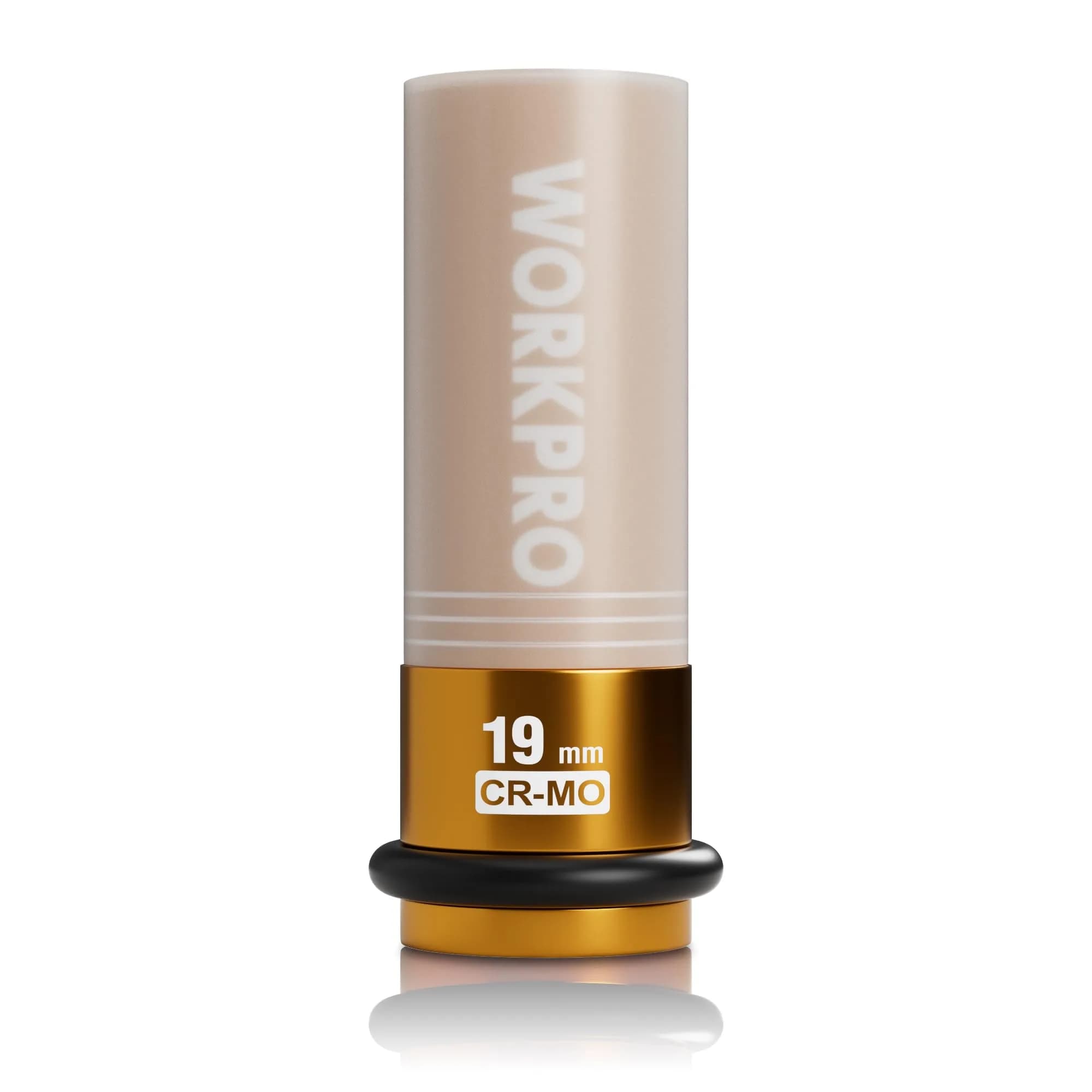 WORKPRO 1/2" Drive 19mm Deep Thin Wall Impact Socket | Premium Cr-Mo Steel for Lug Nuts - main product image