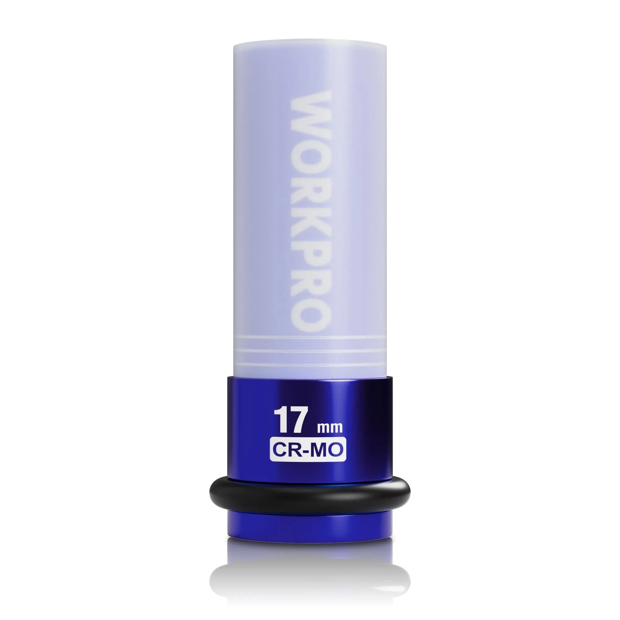 WORKPRO 1/2" Drive 17mm Deep Thin Wall Impact Socket | Chrome Molybdenum Steel