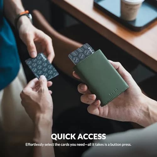 VULKIT Card Holder Wallet with Coin Pocket & ID Window | RFID Blocking Leather Wallet for Cash & Credit Cards thumbnail 3