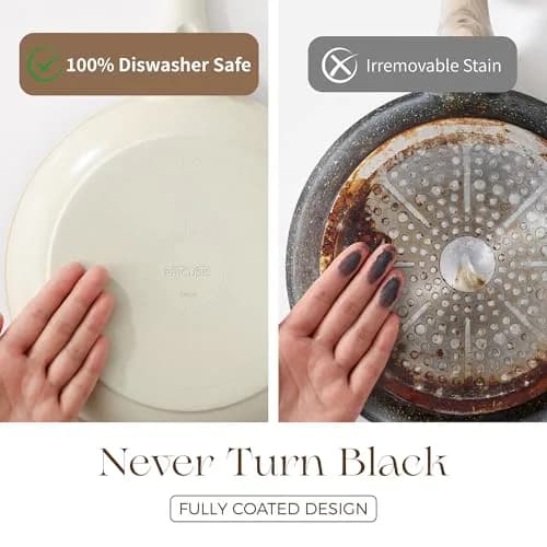 PRICUSIS Nonstick Ceramic Frying Pan 8 Inch | Induction Safe & Dishwasher Friendly thumbnail 5