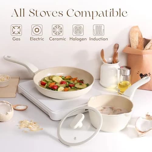 PRICUSIS Nonstick Ceramic Frying Pan 8 Inch | Induction Safe & Dishwasher Friendly thumbnail 7