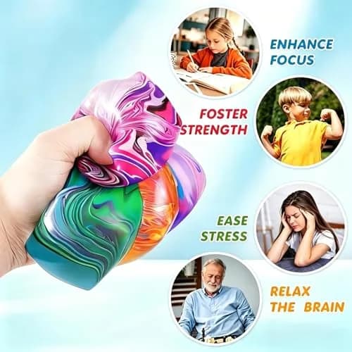 Drephere Green Ice Cube Stress Ball 5.6cm (2.2 inches) | Non-Toxic Sensory Toy for Kids & Adults thumbnail 3