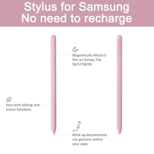 Amtake Replacement Stylus Pen for Galaxy Tab S6 Lite (Pink) | 4096 Pressure Levels thumbnail 4