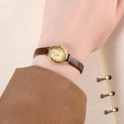 Gosasa Women's Retro Leather Strap Watch 18mm Dial | Elegant Vintage Dress Accessory thumbnail 4