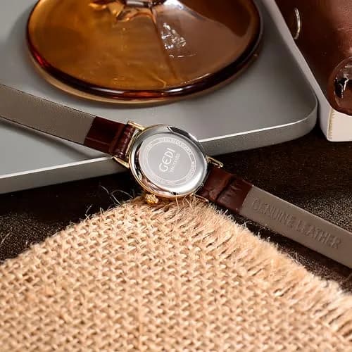 Gosasa Women's Retro Leather Strap Watch 18mm Dial | Elegant Vintage Dress Accessory thumbnail 7