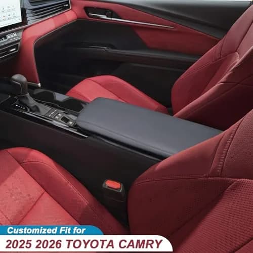 TOPINSTALL Center Console Cover for 2025-2027 Toyota Camry LE/SE/XLE/XSE | PU Leather Armrest Protector thumbnail 7