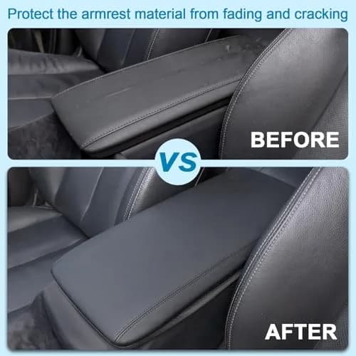 TOPINSTALL Center Console Cover for 2025-2027 Toyota Camry LE/SE/XLE/XSE | PU Leather Armrest Protector thumbnail 2