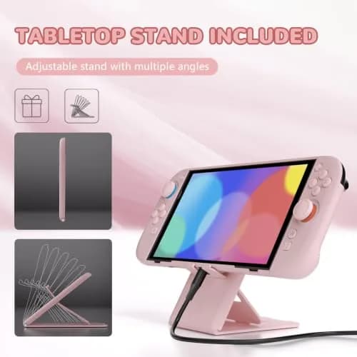 playvital Pink Portable Electronic Device Cover for Nintendo Switch 2 | Full-Body Dockable Shell (65g) thumbnail 6