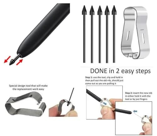 TYHJ S Pen S23 Ultra Replacement Stylus with Bluetooth & Replacement Tips for Samsung Galaxy S23 Ultra 5G | 4096 Pressure Levels thumbnail 6