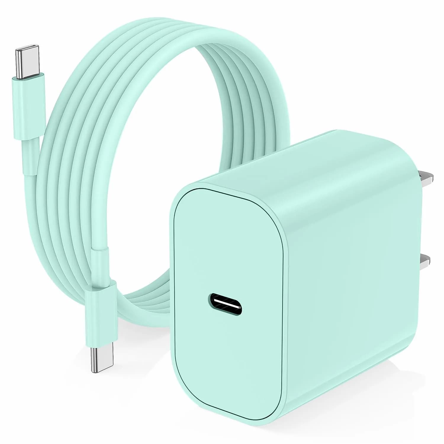 Cerdeti 20W USB-C Fast Charger Block & 10ft Cable Set | 220V Compatible, PD 3.0