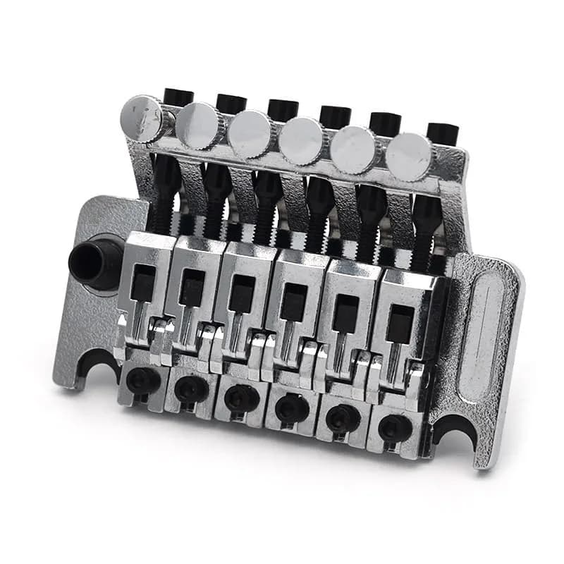 SAPHUE Electric Guitar Tremolo Bridge Double Locking System for Floyd Rose Type (Matte Chrome, 53mm) thumbnail 11