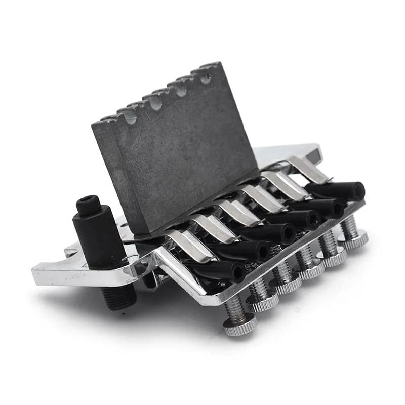 SAPHUE Electric Guitar Tremolo Bridge Double Locking System for Floyd Rose Type (Matte Chrome, 53mm) thumbnail 6
