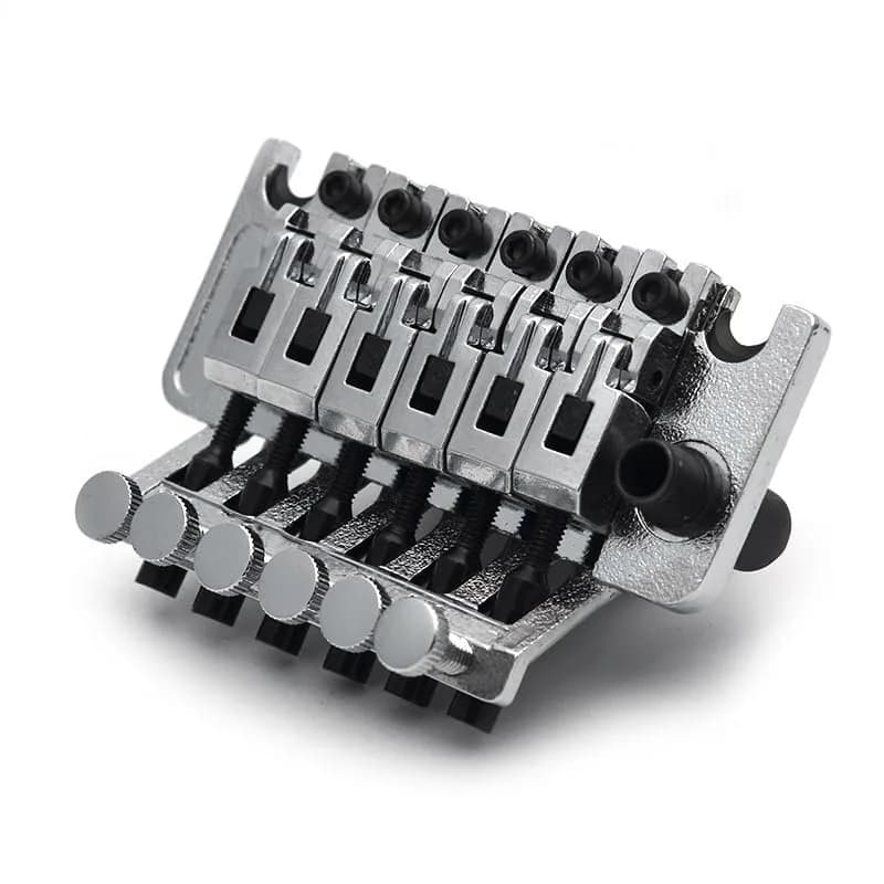 SAPHUE Electric Guitar Tremolo Bridge Double Locking System for Floyd Rose Type (Matte Chrome, 53mm) thumbnail 10