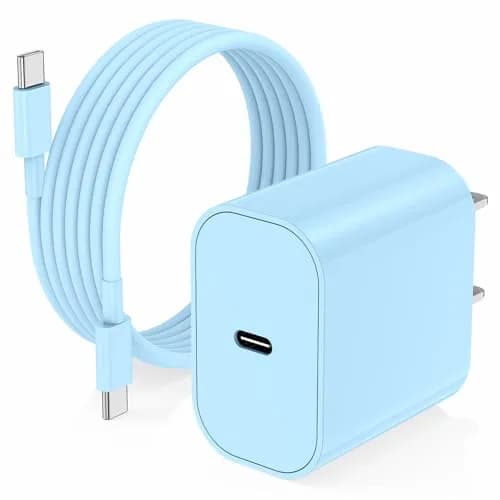 Cerdeti 20W USB-C PD Charger & 10ft Cable Set | Fast Charging for iPhone 17/16/15 Series, iPad, AirPods | 2.74m (10ft) Cable thumbnail 1