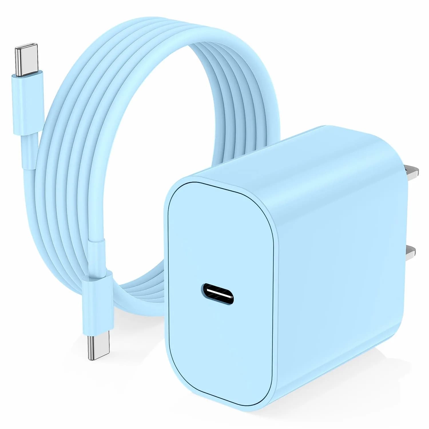 Cerdeti 20W USB-C PD Charger & 10ft Cable Set | Fast Charging for iPhone 17/16/15 Series, iPad, AirPods | 2.74m (10ft) Cable