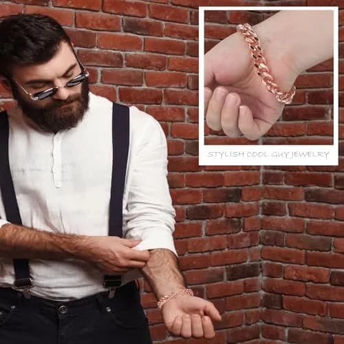 Tondiamo Braided Copper Bracelet 7.5 inch (19 cm) | Valentine's Day Gift for Men thumbnail 5