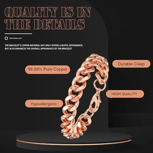 Tondiamo Braided Copper Bracelet 7.5 inch (19 cm) | Valentine's Day Gift for Men thumbnail 2