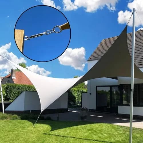 YOFIT 44 Pcs Shade Sail Hardware Kit 5 Inch | 304 Stainless Steel Turnbuckles & Brackets for Triangle/Rectangle Sails thumbnail 7