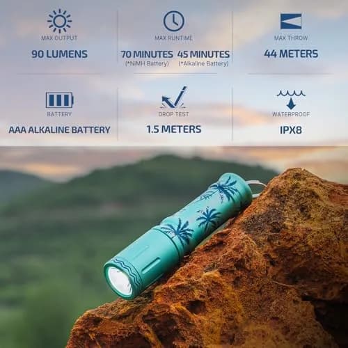 OLIGHT i3E EOS Keychain Flashlight 90 Lumens | Compact EDC Light with AAA Battery thumbnail 2
