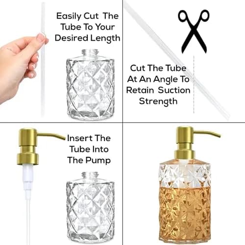 AUNRGO Gold Soap Dispenser Pump Replacement - Brushed Finish 304 Stainless Steel 28/400 | Durable & Corrosion-Resistant thumbnail 5
