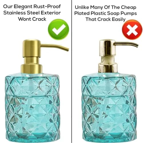 AUNRGO Gold Soap Dispenser Pump Replacement - Brushed Finish 304 Stainless Steel 28/400 | Durable & Corrosion-Resistant thumbnail 3