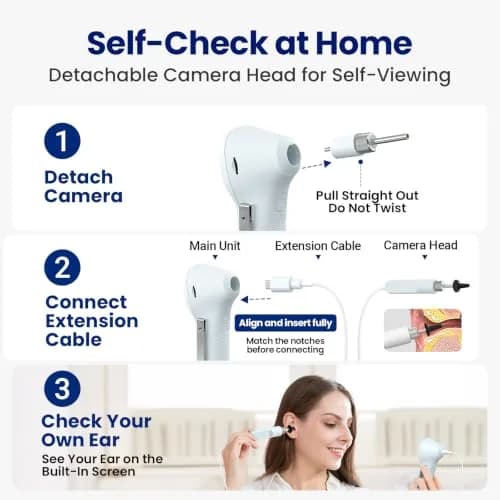 ScopeAround SA160 Otoscope with Light | HD Screen, No App Needed, Family Use thumbnail 5